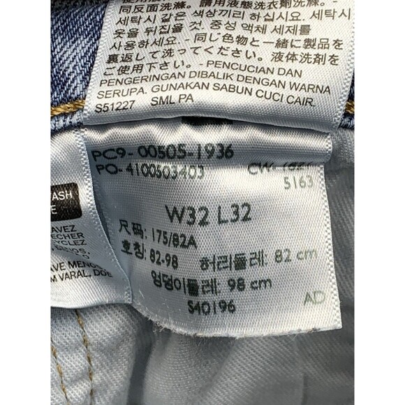 Levi's 505 Denim Jeans Men's Straight Regular Fit Blue Medium Wash Size 32X32 - Picture 15 of 16